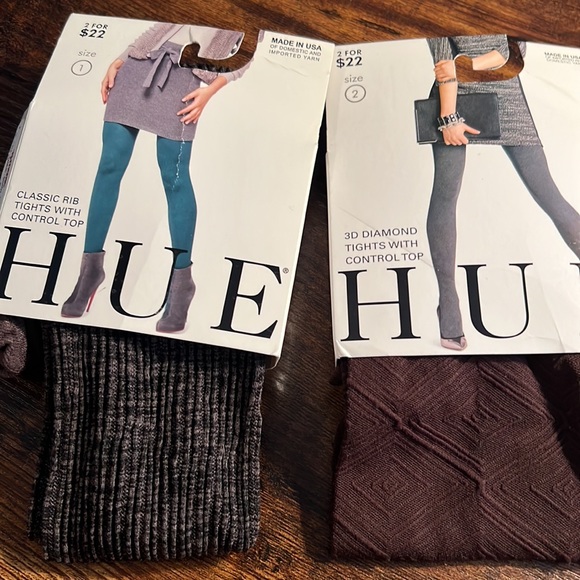 HUE Accessories Nwt Hue Control Top Tights Two Packs Size 2 Poshmark